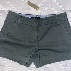 J. Crew Army Green Chino Shorts